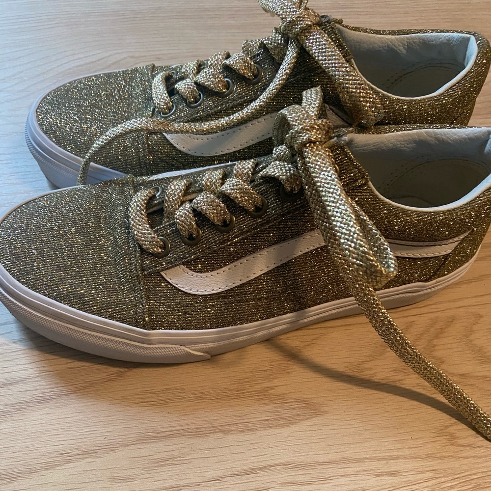 Gold Glitter Van Sneakers